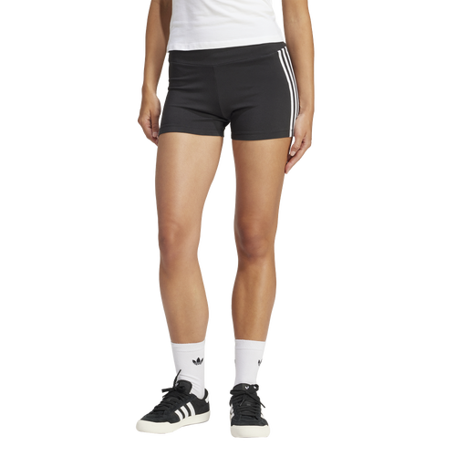 Shop Adidas Originals Womens  3 Stripe Booty Shorts In Black/white