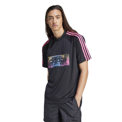 

adidas Mens adidas Tiro Mesh Applique Jersey - Mens Black Size M