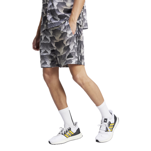 Adidas Originals Mens Adidas Tiro Aop Shorts In Putty Grey/black