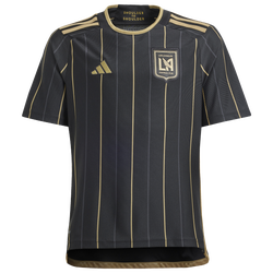 Boys' Grade School - adidas Los Angeles FC 24/25 Home SS Jersey - Black