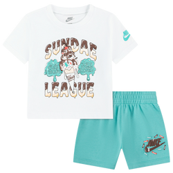 Boys' Infant - Nike NSW Sundae League Short Set - Bleached Turquoise/White