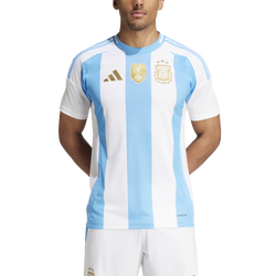 Men's - adidas Argentina 2024 Home Soccer Jersey - White/Blue Burst
