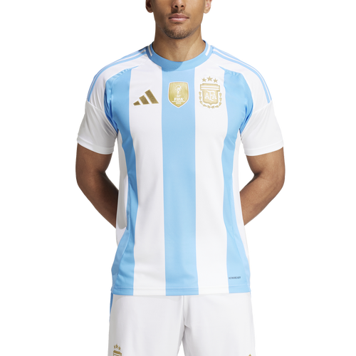 

adidas Mens adidas Argentina 2024 Home Soccer Jersey - Mens White/Blue Burst Size XS