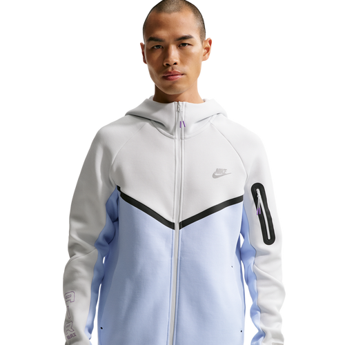 MENS - Nike Tech Fleece Windrunner Full-Zip Jacket AM Day - Hydrogen Blue/Bright Violet Off White