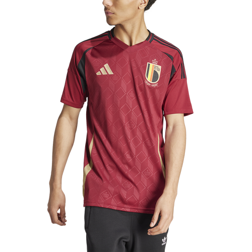 

adidas Mens Belgium adidas Belgium 2024 Home Soccer Jersey - Mens Team Col Burgundy Size XL