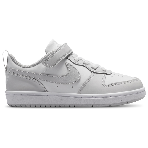 Nike Boys Court Borough Low 2 - Preschool Basketball Shoes - White / Gray Size 12.0