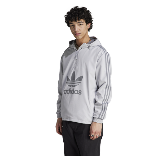 

adidas Originals Mens adidas Originals Trefoil Windbreaker - Mens Grey/Grey Size L