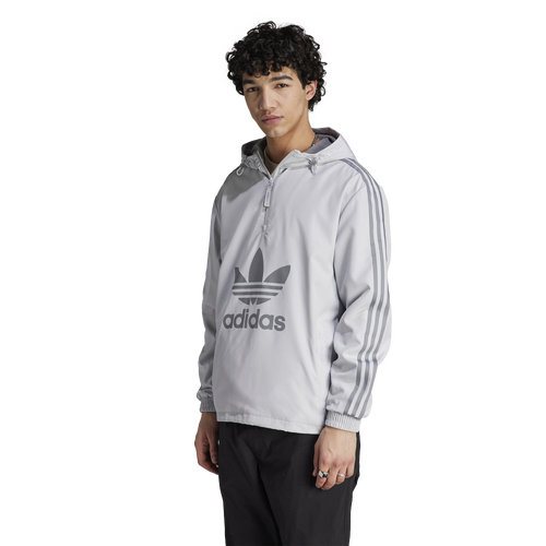 Adidas Originals Mens  Trefoil Windbreaker In Grey/grey