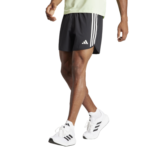 Adidas Originals Mens Adidas Own The Run 3-stripes Aeroready Running Shorts In Black