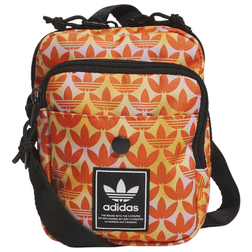 Adidas Originals Utility Monogram Festival 3.0 Crossbody In Orange/black