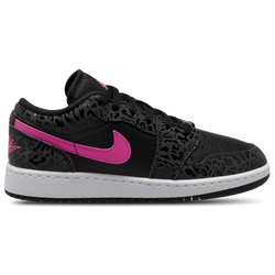 Girls' Grade School - Jordan AJ 1 Low SE - Black/Pink/White