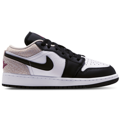 Boys' Grade School - Jordan AJ 1 Low SE - Black/Red/White