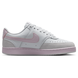 Women's - Nike Court Vision Lo Suede - Off White/Bleached Lilac