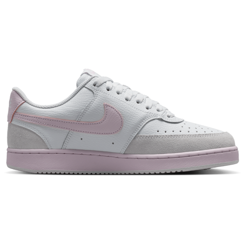Nike Womens Court Vision Lo Suede - Running Shoes - Off White / Bleached Lilac