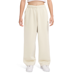 Boys' Grade School - Nike Brush Fleece Pant - Beige/Black