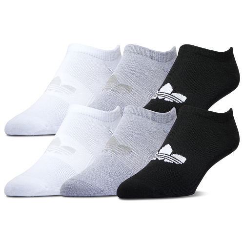 MENS - adidas Originals Superlite No Show 6PK Socks - Heather Grey/Black White