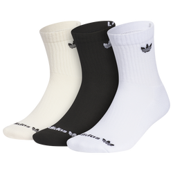 Men's - adidas Originals Trefoil 2.0 3 Pack Quarter Sock - Wonder White/White/Black