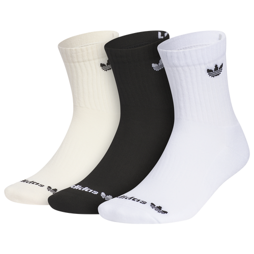 

adidas Originals Mens adidas Originals Trefoil 2.0 3 Pack Quarter Sock - Mens Wonder White/White/Black Size L