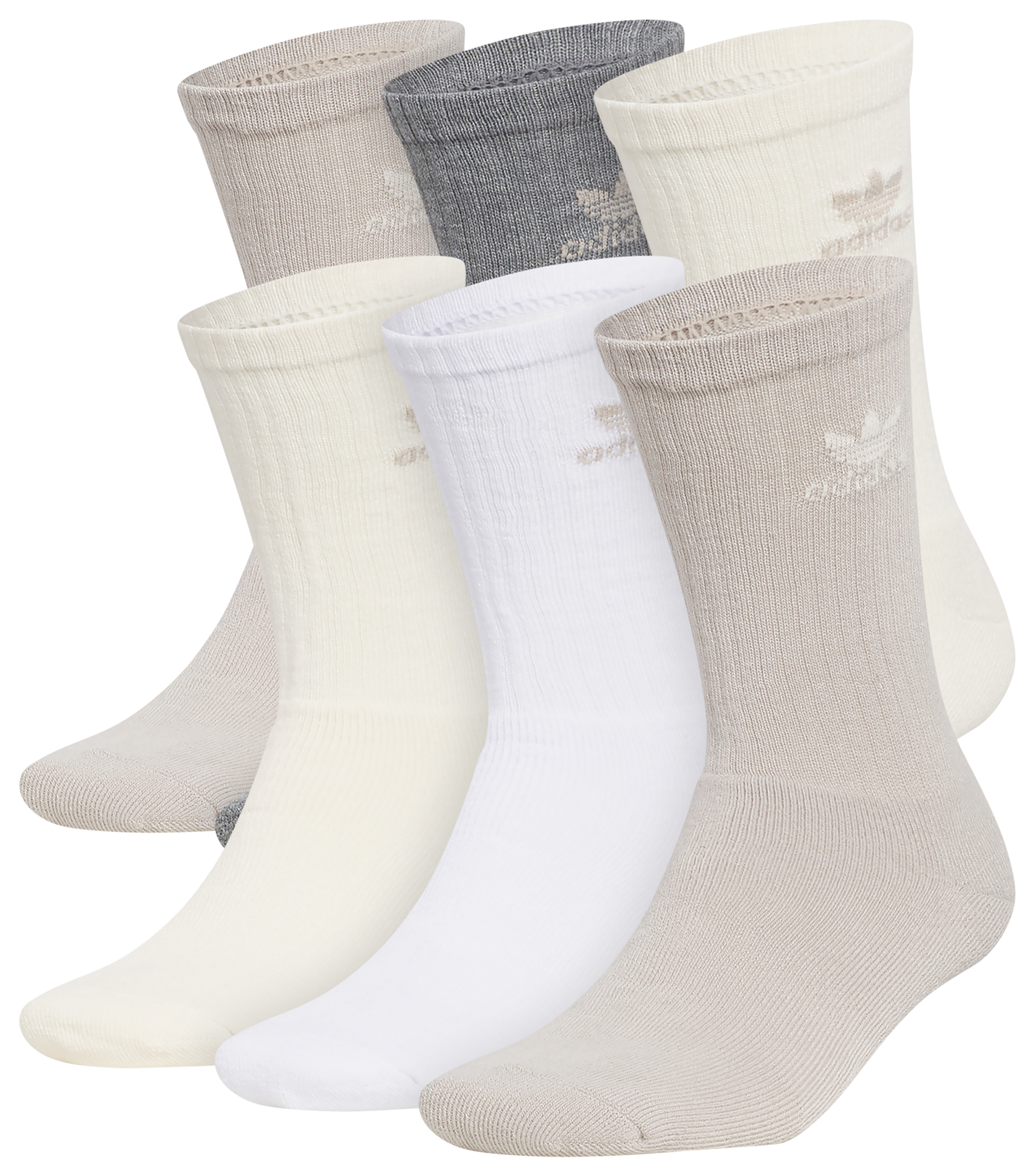 adidas Originals Trefoil Neutrals 6 Pack Crew Socks Men's