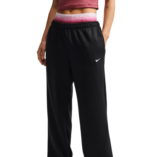 Nike Dri-FIT Studio Fleece Sport Mid Open Hem Pant - Nike Black/White