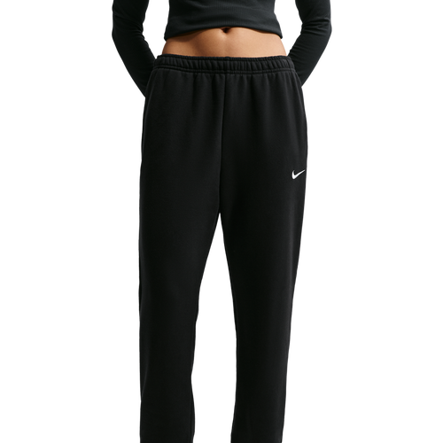 WOMENS - Nike Studio Fleece Mid-Weight Mid-Rise Jogger - Total Black/Sail