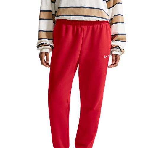  - Nike Studio Fleece Mid-Weight Mid-Rise Jogger - Sail/University Red