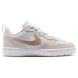 Boys' Grade School - Nike Court Borough Low - White/Shimmer/Chalk