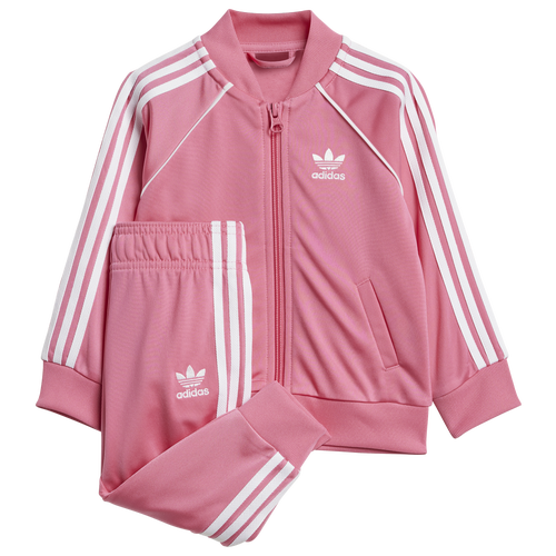 

Girls adidas Originals adidas Originals Superstar Tracksuit - Girls' Toddler Pink Fusion/White Size 2T