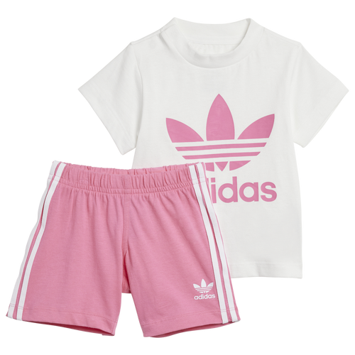 

Girls adidas Originals adidas Originals Shorts and T-Shirt Set - Girls' Toddler Pink/White Size 2T