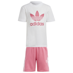 Boys' Preschool - adidas Originals Adicolor T-Shirt & Shorts Set - White/Pink