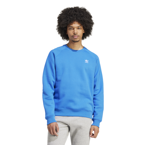 

adidas Originals Mens adidas Originals Trefoil Essentials Crewneck Sweatshirt - Mens Blue/White Size XXL