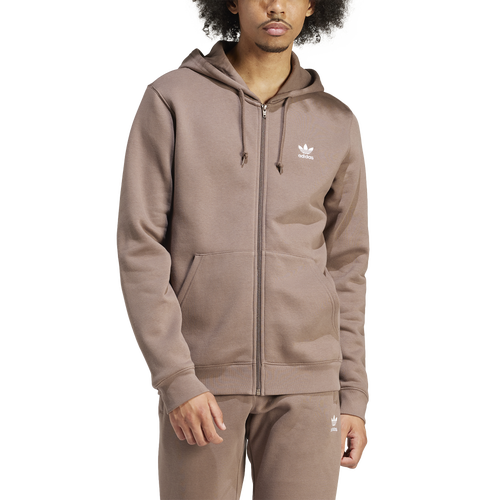 

adidas Originals Mens adidas Originals Essential Full-Zip Hoodie - Mens Earth Strata/White Size XS