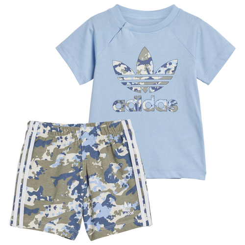 ADIDAS ORIGINALS BOYS ADIDAS LIFESTYLE CAMO SHORT T-SHIRT SET