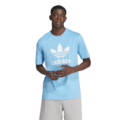 Shop Adidas Originals Mens  Trefoil T-shirt In Blue/semi Blue Burst