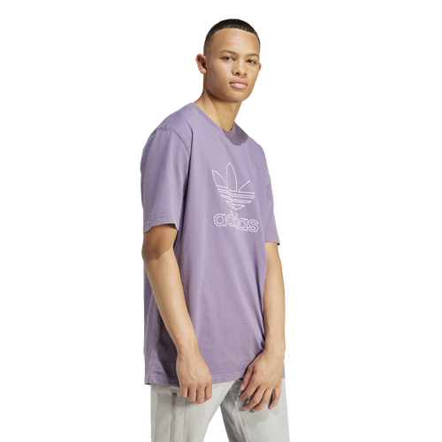 

adidas Originals Mens adidas Originals adicolor Outline Trefoil T-Shirt - Mens Shadow Violet Size M