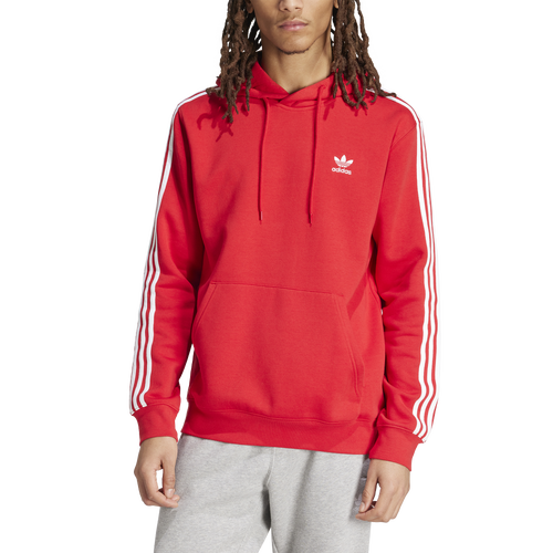 

adidas Originals Mens adidas Originals 3 Stripe Hoodie - Mens Red/Red Size M