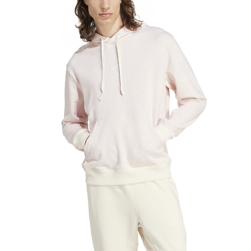 

adidas Mens adidas Lounge French Terry Colored Mélange Hoodie - Mens Clear Pink Melange Size S