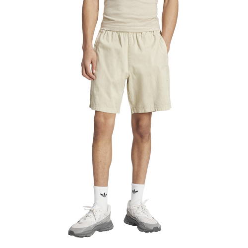 Adidas Originals Mens  Trefoil Essentials+ Lifestyle Dye Woven Shorts In Putty Grey