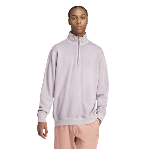 

adidas Originals Mens adidas Originals Trefoil Essentials+ Lifestyle Dye Half-Zip Crew - Mens Preloved Fig Size M