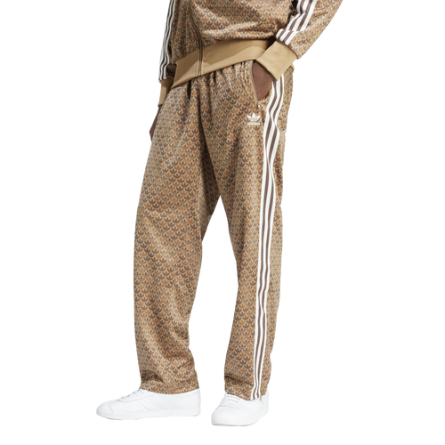 Shop Adidas Originals Mens  Firebird Mono Track Pants In White/brown