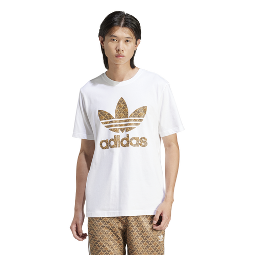 

adidas Originals Mens adidas Originals Mono T-Shirt - Mens White/Brown Size M