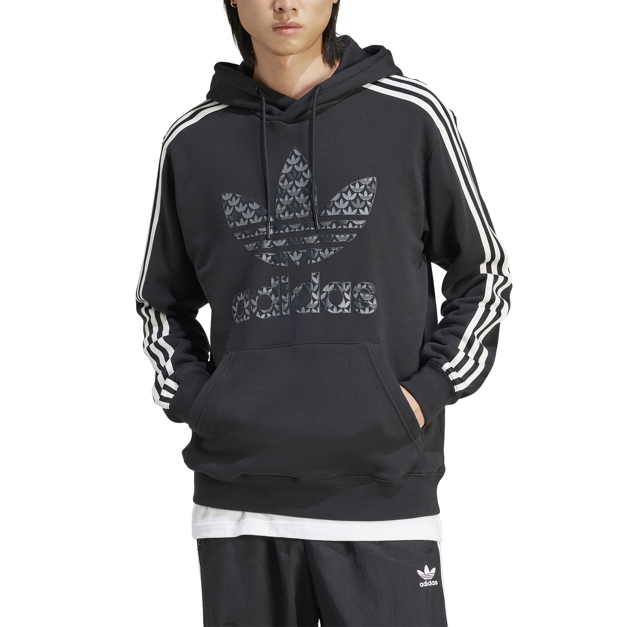 Adidas originals monogram hoodie hot sale