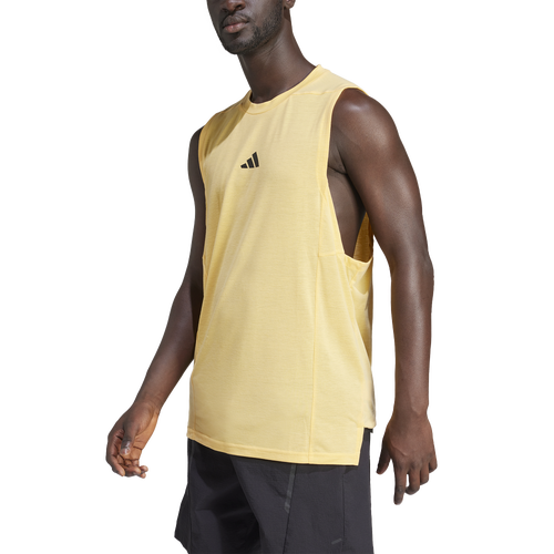 

adidas Mens adidas Designed for Training Workout Tank Top - Mens Semi Spark Size M