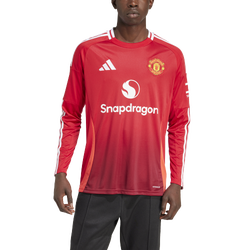 Men's - adidas Manchester United 24/25 Home Long Sleeve Jersey - Red