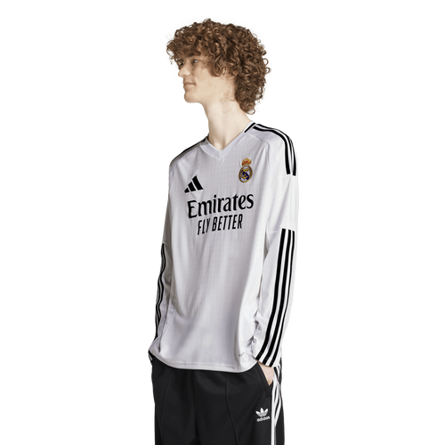 

adidas Mens adidas Real Madrid 24/25 Home Long-Sleeve Jersey - Mens White Size XS