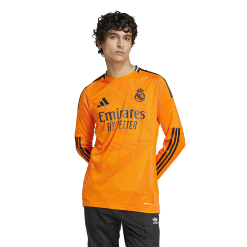 

adidas Mens adidas Real Madrid 24/25 Away Long-Sleeve Jersey - Mens Crew Orange Size M