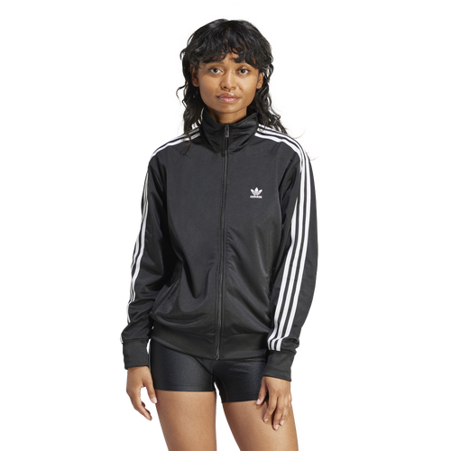 Shop Adidas Originals Womens  Adicolor Classics Loose Firebird Track Top In Black