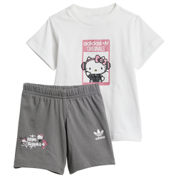 Girls' Toddler - adidas Originals Hello Kitty T-Shirt & Shorts Set - White/Grey