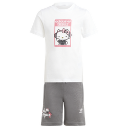 Girls' Preschool - adidas Originals Hello Kitty T-Shirt & Shorts Set - White/Grey