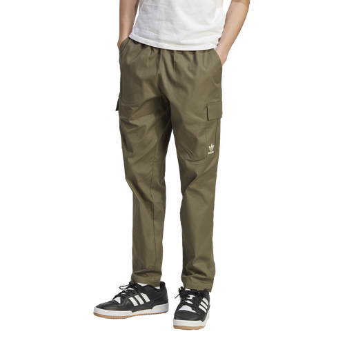Adidas Originals Mens  Woven Cargo Pants In Olive/white